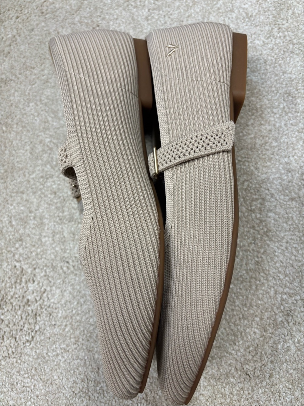Vivaia Margo Mary Jane Square Toe Flats size 9.5/41EU Almond color - Picture 4 of 9
